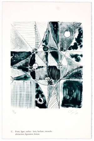 Lithograph Nørgaard - C. Point, ligne, surface - lavis, hachure, retouche - abstraction, figuration, fiction/