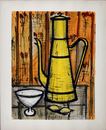 Lithograph Buffet - Cafetière jaune, 1960 - Hand-numbered!