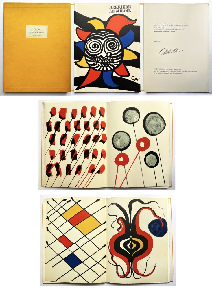 Illustrated Book Calder - CALDER, oiseleur du fer. Derrière Le Miroir n° 156 Deluxe,signé. 9 lithographies (1966)