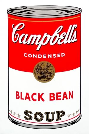 Screenprint Warhol (After) - Campbell's Soup - Black Bean