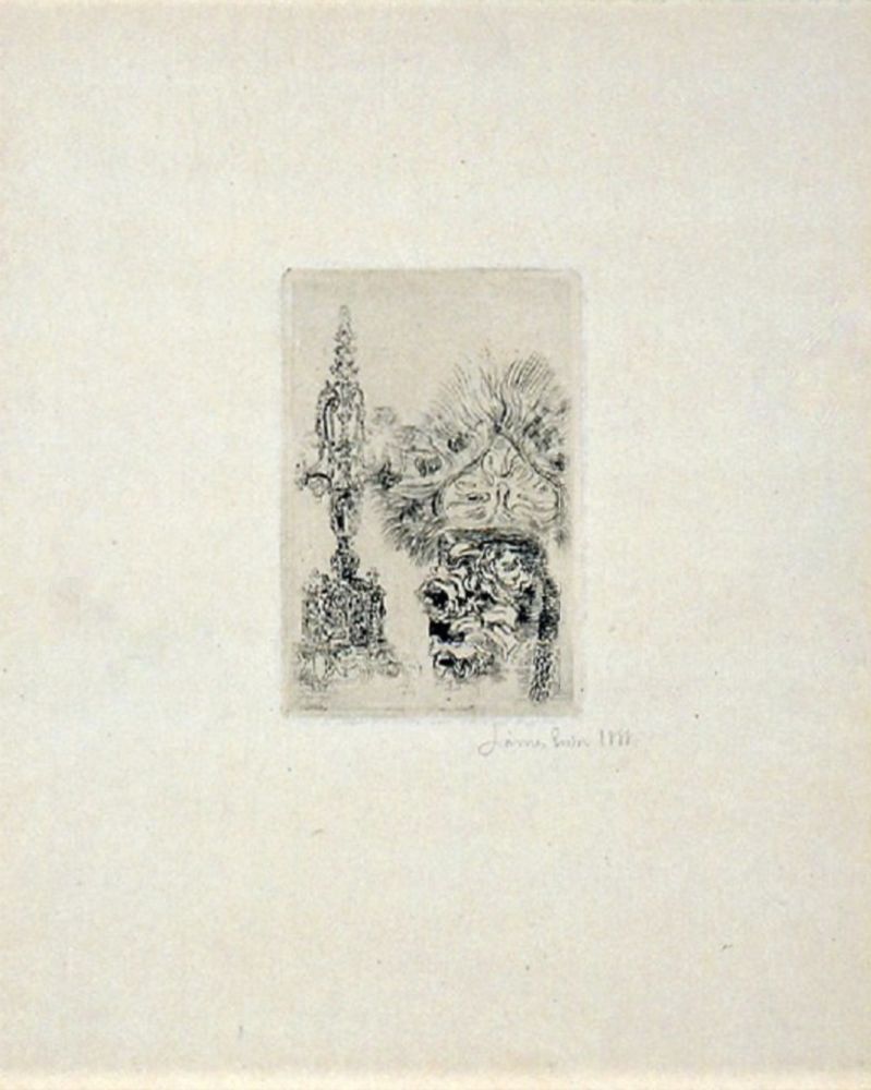 Etching Ensor - Candelabre en vase