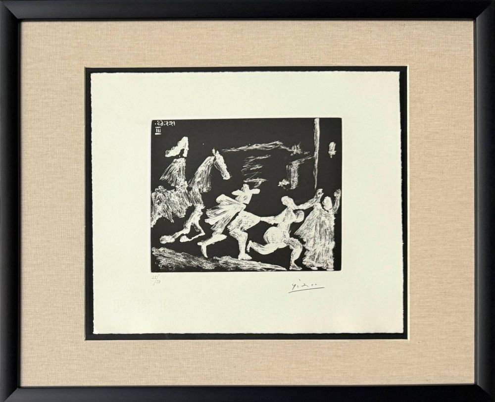 Etching And Aquatint Picasso - Cape and Sword: Pusuit II, from 347 Suite