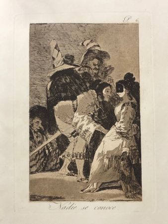 Engraving Goya - Capricho 6. Nadie se conoce