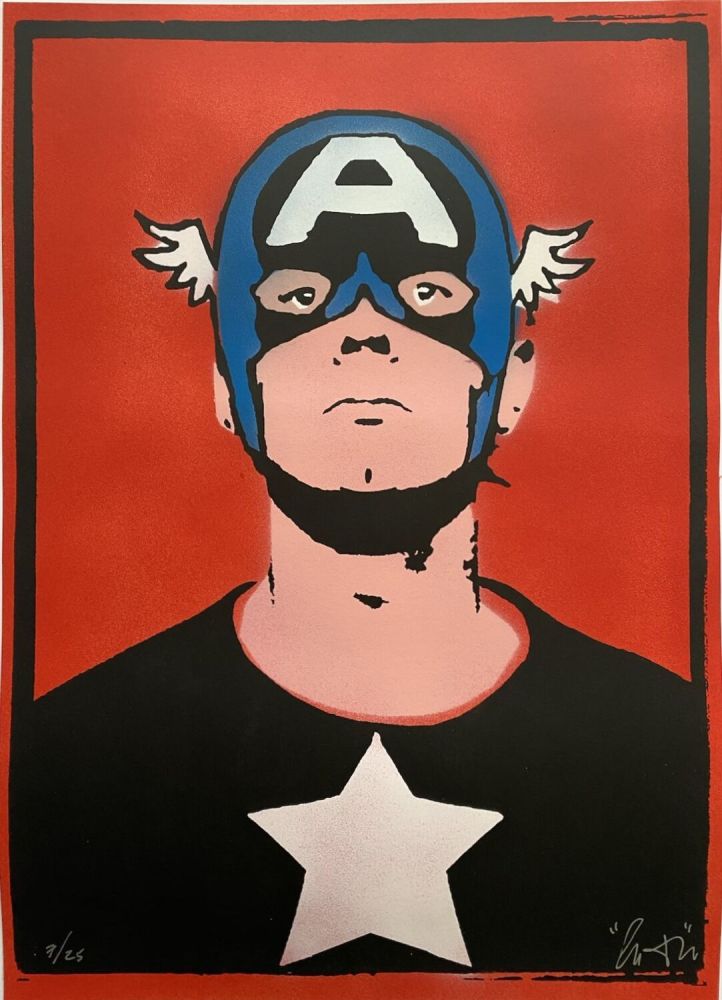 Screenprint Copyright - Captain Andy (Red Edition)