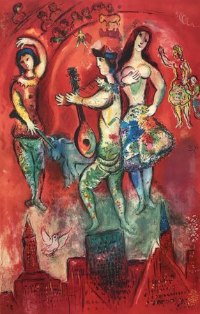Lithograph Chagall - Carmen