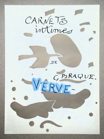 Lithograph Braque - Carnets Intimes de Georges Braque