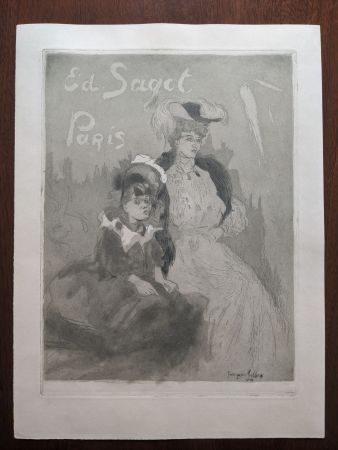 Aquatint Villon - Carte adresse Sagot 1904