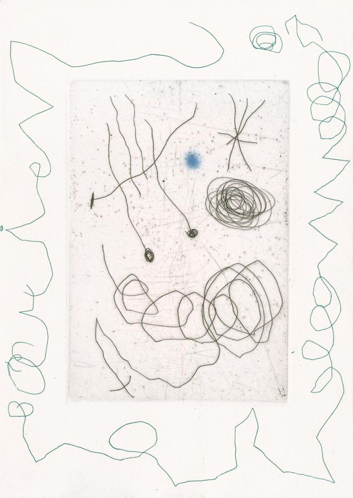 Etching And Aquatint Miró - Carte de voeux