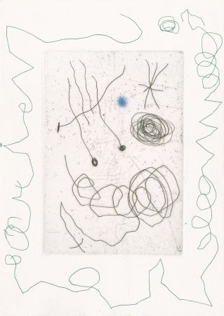 Etching And Aquatint Miró - Carte de voeux