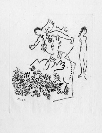 Engraving Chagall - Carte de Voeux