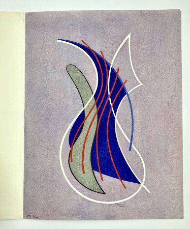 Lithograph Domela - Carte de voeux, 1958