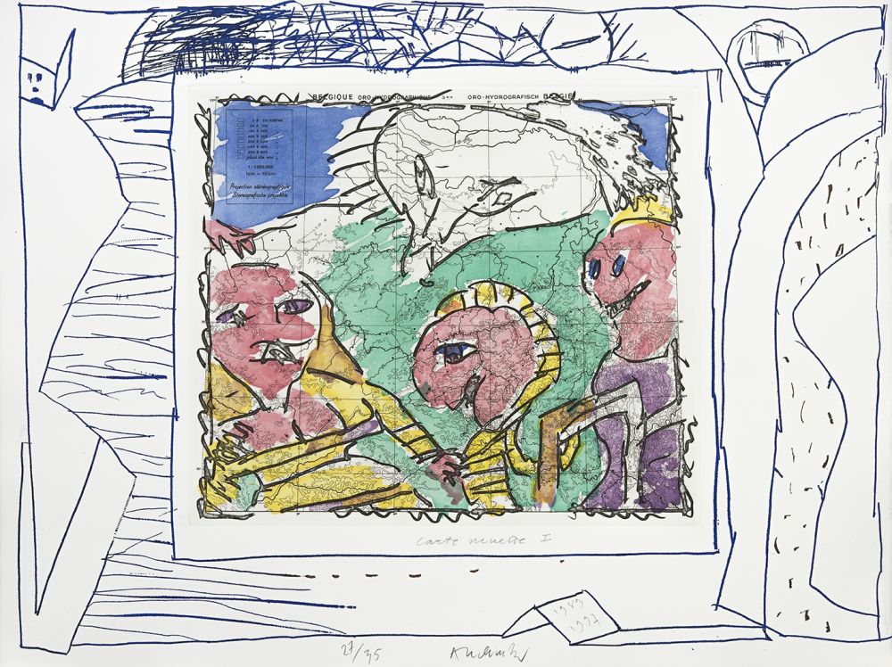 Etching Alechinsky - Carte mise à jour I