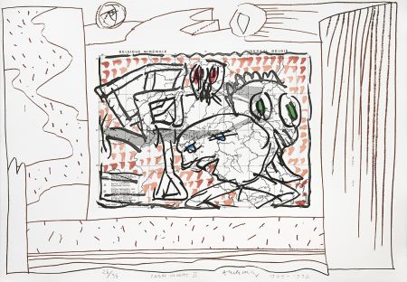 Etching Alechinsky - Carte mise à jour II