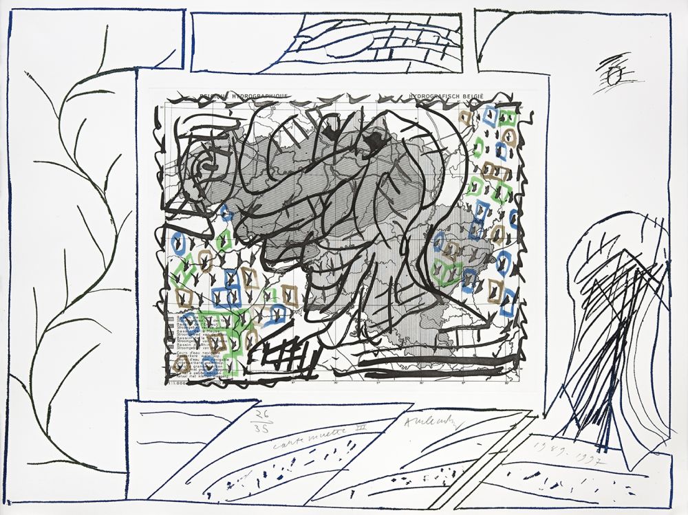 Etching Alechinsky - Carte mise à jour III