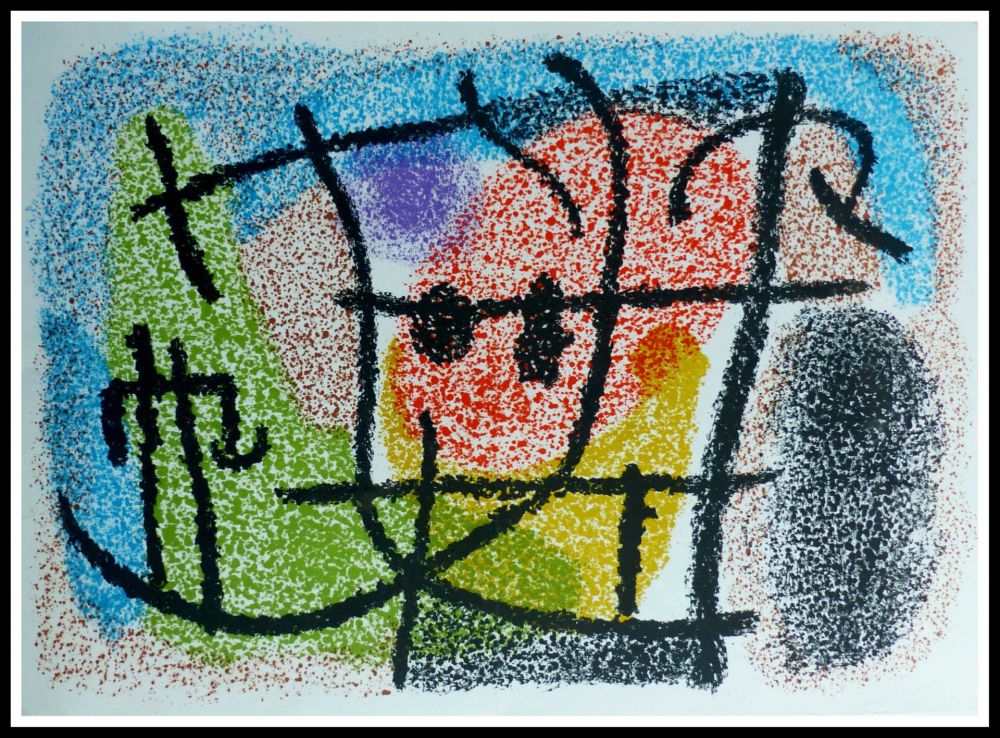 Lithograph Miró - CARTONES