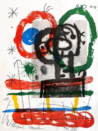 Lithograph Miró - Cartones