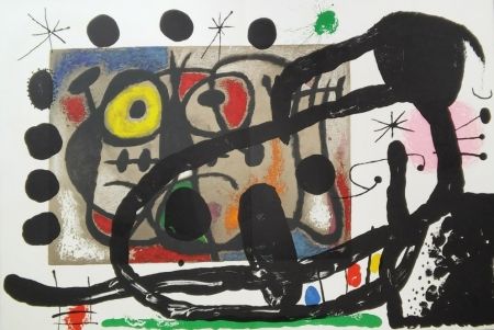 Lithograph Miró - Cartons 