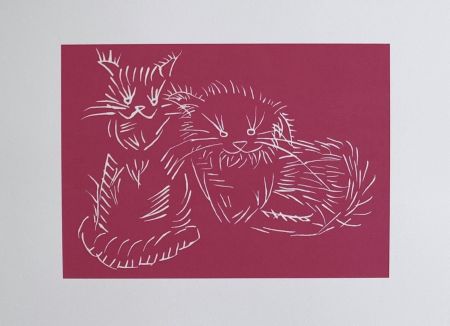Screenprint Ai - Cats - pink edition