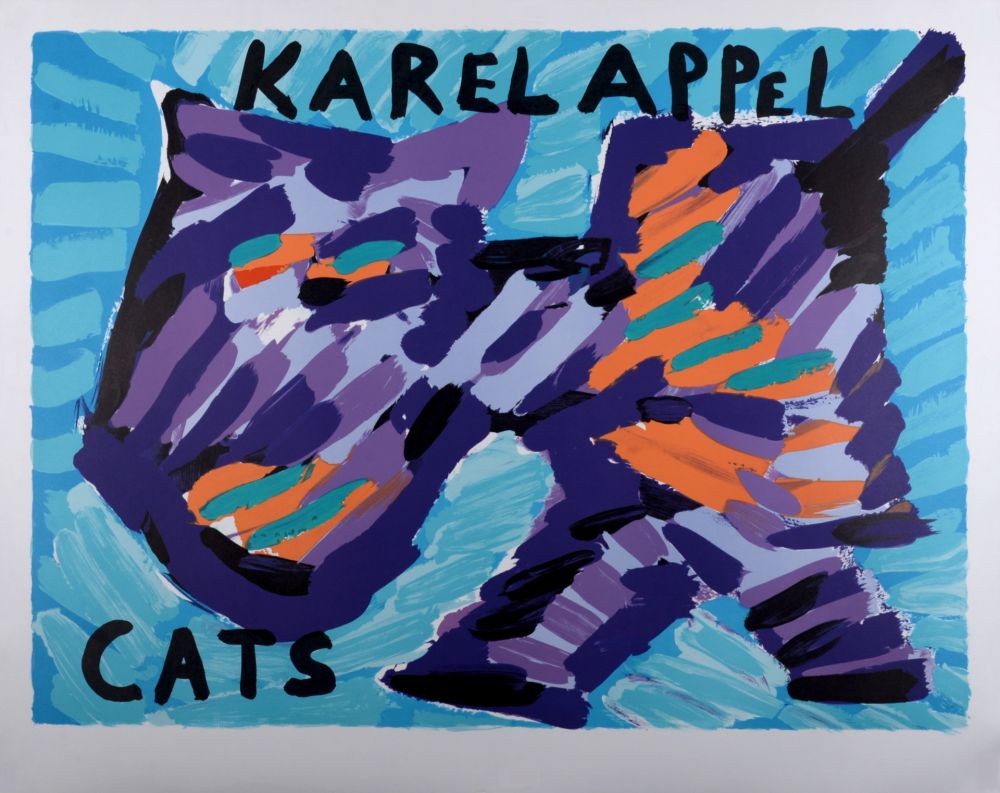 Lithograph Appel - Cats, 1978