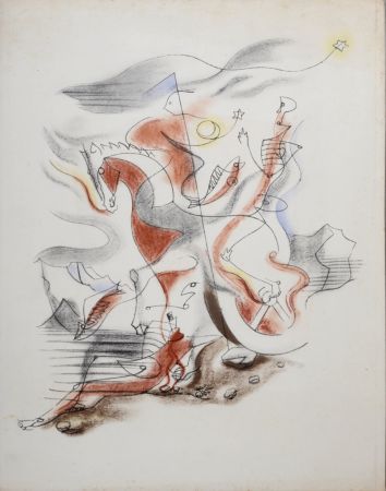 Lithograph Masson - Cavalier