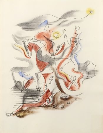 Lithograph Masson - CAVALIER, 1933 