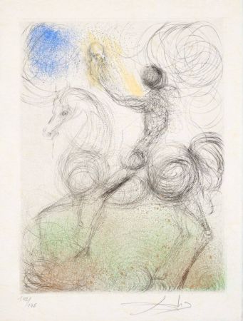 Drypoint Dali - Cavalier et la mort (Knight and Death)