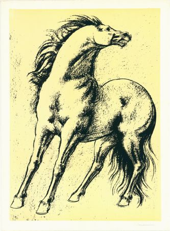 Lithograph Messina - Cavallo