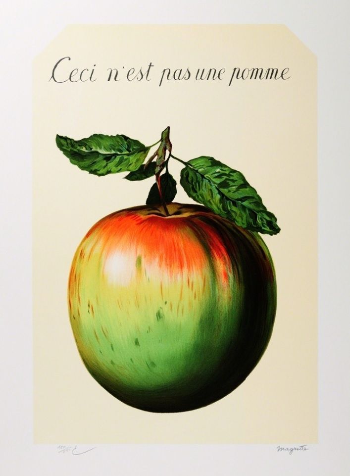 Lithograph Magritte - Ceci n'est pas une pomme