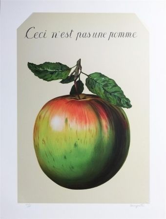 Lithograph Magritte - Ceci n'est pas une pomme (this is not an apple)