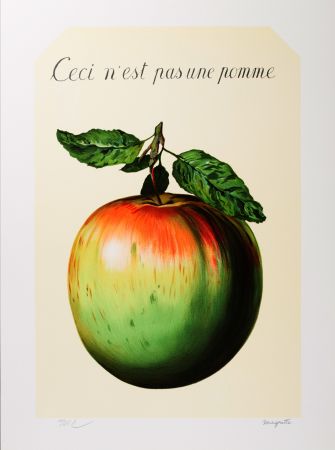 Lithograph Magritte - Ceci n’est pas une pomme (This is not an apple)