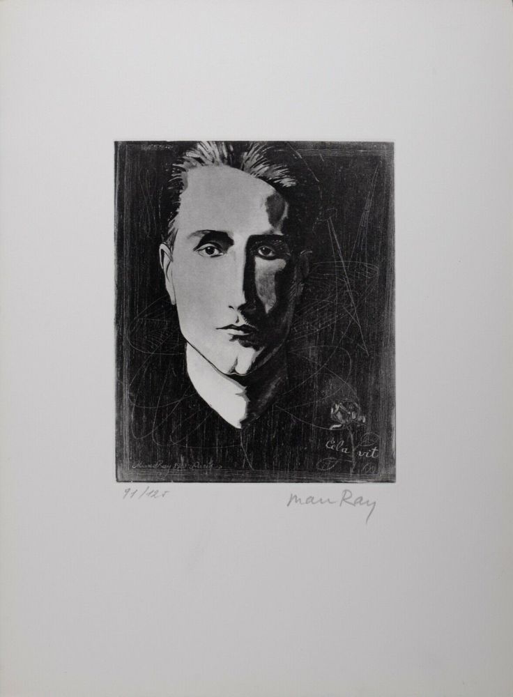 Etching And Aquatint Ray - Cela Vit (Portrait of Marcel Duchamp), 1971 - Hand-signed & numbered