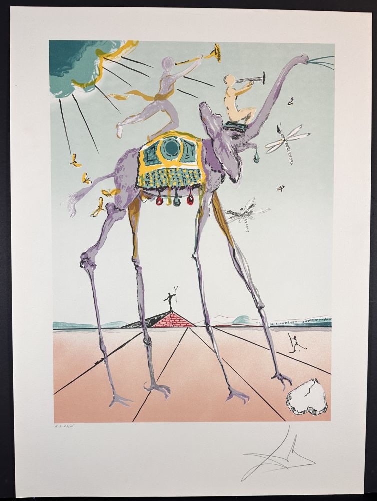Lithograph Dali - Celestial Elephant or Space Elephant
