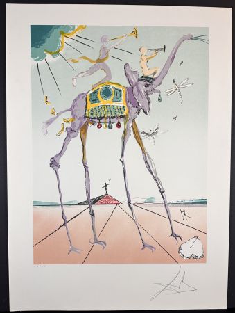 Lithograph Dali - Celestial Elephant or Space Elephant