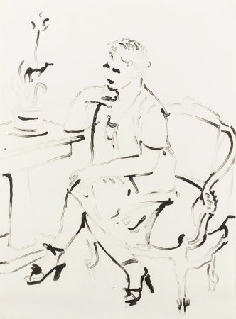 Lithograph Hockney - Celia Elegant