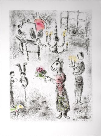 Etching And Aquatint Chagall - Celui qui dit les choses sans rien dire, 1976 - PLATE 1