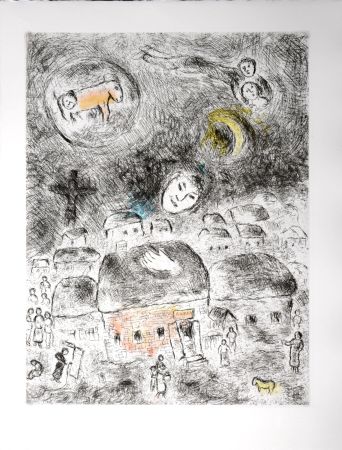 Etching And Aquatint Chagall - Celui qui dit les choses sans rien dire, 1976 - PLATE 11