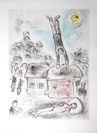 Etching And Aquatint Chagall - Celui qui dit les choses sans rien dire, 1976 - PLATE 2