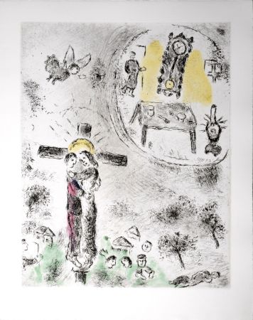 Etching And Aquatint Chagall - Celui qui dit les choses sans rien dire, 1976 - PLATE 20