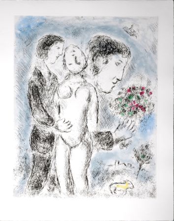 Etching And Aquatint Chagall - Celui qui dit les choses sans rien dire, 1976 - PLATE 21