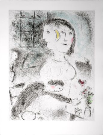 Etching And Aquatint Chagall - Celui qui dit les choses sans rien dire, 1976 - PLATE 23