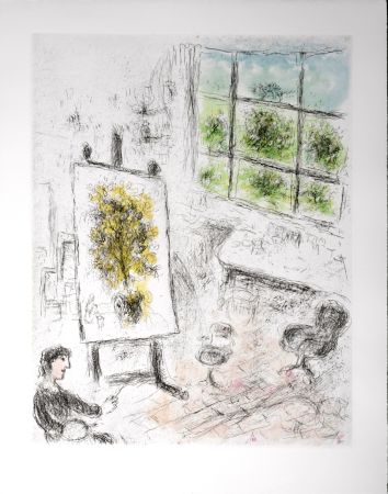 Etching And Aquatint Chagall - Celui qui dit les choses sans rien dire, 1976 - PLATE 7