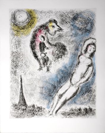 Etching And Aquatint Chagall - Celui qui dit les choses sans rien dire, 1976 - PLATE 8