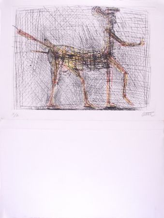 Drypoint Cesar - Centaure - Hommage à Picasso