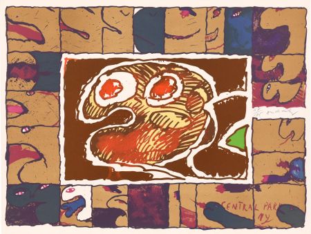 Lithograph Alechinsky - Central Park