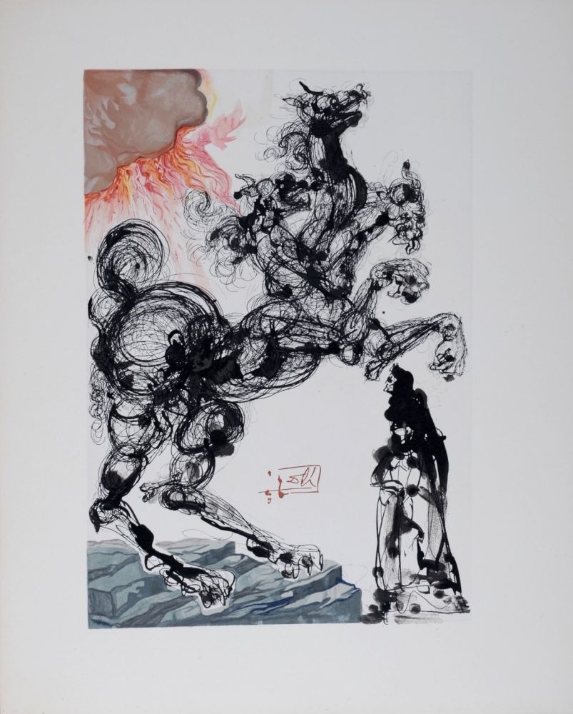 Lithograph Dali - Cerbère