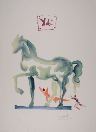 Lithograph Dali - C'est là que l'amour se plut à livrer bataille..., from Ovide L'art D'aimer - Hand-signed - Large size