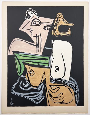 Lithograph Le Corbusier - CHAIR. (Le Poème de l'angle droit, 1955). Planche 12 (C4)