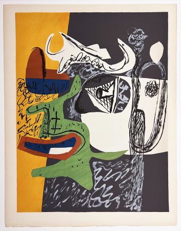 Lithograph Le Corbusier - CHAIR. (Le Poème de l'angle droit, 1955). Planche 9 (C1)