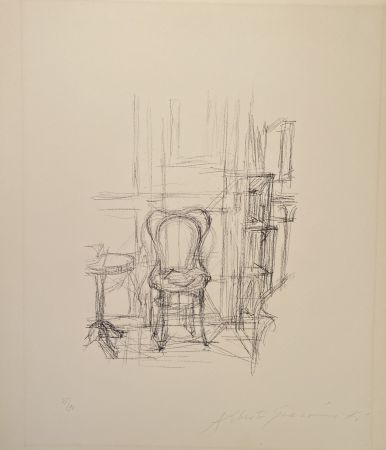 Lithograph Giacometti - Chaise et Guéridon