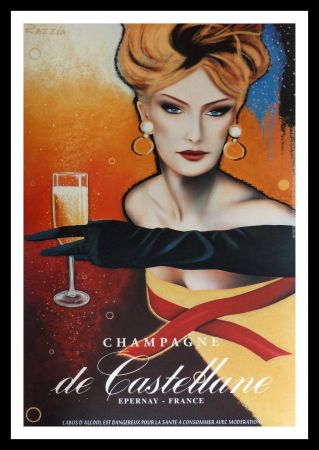 Poster Razzia - CHAMPAGNE DE CASTELLANE - EPERNAY FRANCE